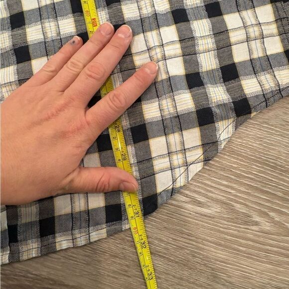 ORANGE HUGO BOSS Mens Blue White Yellow Plaid Ombre Button Down Shirt Sz XXL - Picture 10 of 10